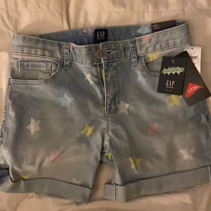 Girls 12 Gap Denim star shorts NWT
